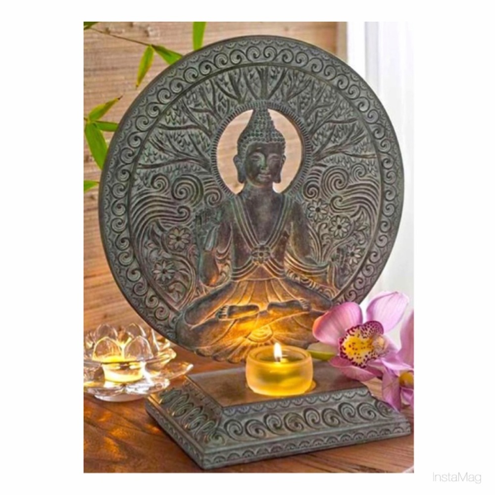 NEW Buddha Tea Light Candle Holder 12" Tall